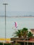 Seafront of the city of Santander, palace of festivals of Cantabria. Ferry and sailboats