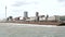 Seafront looking towards the i360 tower from brighton pier in england