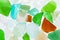 Seaglass stones background