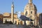 Seagull against the church Santa Maria di Loreto, Rome