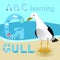 Seagull bird cartoon character Gull vector Short tailed albatross Sea beach fauna Great for kids illustration, t shirt print, anim