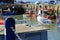 Seagull on a fishing boat in Whitstable harbour