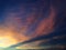 Seagull Flying in Sky with Crepuscular Rays above Atlantic Ocean Beach during Dawn.