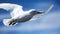 Seagull gliding mid air, spread wings in clear blue sky generated by AI