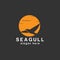 Seagull icon  bird logo design