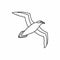 Seagull icon, outline style