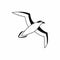 Seagull icon, simple style