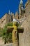 Seagull on an old stone cross