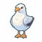 Seagull With Orange Legs In 2d Game Art Style