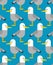 Seagull pattern seamless. gull Bird background. Vector illustration