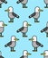Seagull pattern seamless. gull Bird background. Vector illustration
