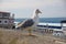 Seagull staying on the wall near port of Vigo, Vigo, Galicia, Sp