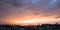 Seagull in Sunset over Newport Beach Harbor in southern California USA