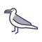 Seagull thin outline stylized icon. Vector illustration of a sea bird