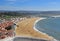 Seagull at viewpoint of Nazare resort, Portugal