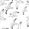 Seagulls in flight. Vector  pattern