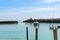 Seagulls and a floating pink bungalow at Folkestone Harbour