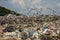 Seagulls fly over a pile of garbage at a large landfill near Kyiv, Ukraine. May 2016