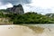 seagulls flying underneath bridge in the point where the sea meets the Marapendi Lagoon, in Barra da Tijuca, Rio de Janeiro