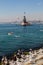 Seagulls and maidens Tower in Istanbul