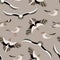 The seagulls. Seamless pattern with sea birds in the style of flat.