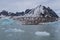 Seagulls are sitting on a breakaway ice floe.