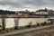 Seagulls sunbathing and resting on the banks of the Douro River