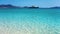 Seagulls Swimming In The Clear Blue Water Of A White Silica Sand Beach In Whitsundays Australia