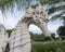 Seahorse fountain outside the Children`s Aquarium in Fair Park in Dallas, Texas.