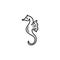 seahorse line icon. signs and symbols can be used for web, logo, mobile app, ui, ux