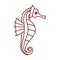 Seahorse pattern isolated icon