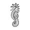 Seahorse silhouette, sketch for your design