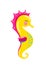 Seahorse vector, cartoon illustration