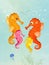 Seahorses in the ocean