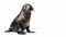 Seal aquatic mammals on isolated white background