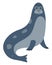 Seal Arctic Animal with Long Fore-flippers Vector