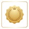 Seal award gold icon Blank medal