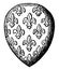 Seal of the Dauphin Louis is a Complete Coats of Arms vintage engraving