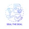 Seal deal concept icon