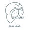 Seal head vector line icon, linear concept, outline sign, symbol