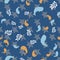 Seal ocean seamless pattern design