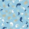 Seal ocean seamless pattern design