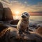 A seal puppy  Made With Generative AI illustration