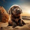 A seal puppy  Made With Generative AI illustration