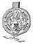 Seal of Richard Earl of Arundel Privy Seal to extort money vintage engraving