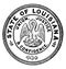 The seal of the state of Louisiana, vintage illustration