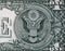 The Seal of The United States on the reverse side of one American dollar bill