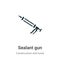 Sealant gun vector icon on white background. Flat vector sealant gun icon symbol sign from modern construction and tools