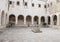 Sealed water well in center courtyard, Basilica di Santa Caterina d`Alessandria, Galatina, Italy