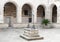 Sealed water well in center courtyard, Basilica di Santa Caterina d`Alessandria, Galatina, Italy